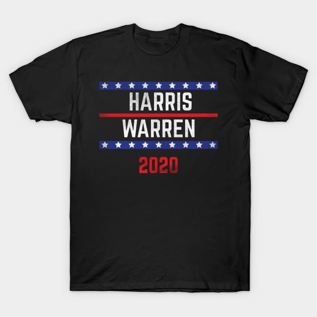 Kamala Harris and Elizabeth Warren on the one ticket? Dare to dream. Presidential race 2020 Distressed text T-Shirt by YourGoods